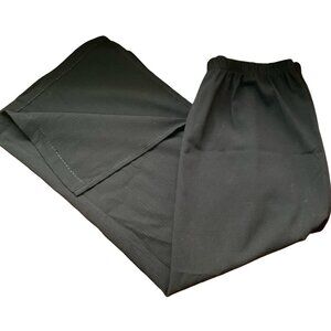 Black Crinkle Fabric Skirt w/ Side Slits